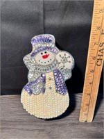 Snowman Glitter Decorative Christmas Gift Casket
