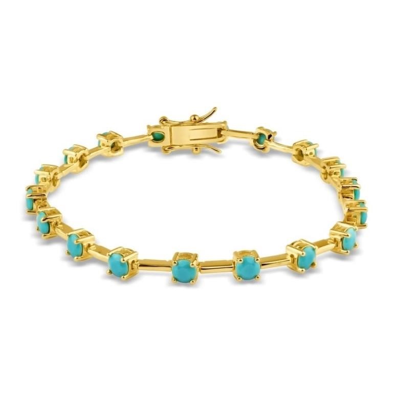 Sterling Silver Turquoise Tennis Bracelet