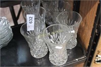 PRESSED GLASS TUMBLERS