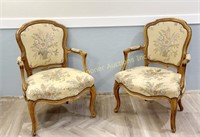 PAIR LOUIS STYLE ARM CHAIRS