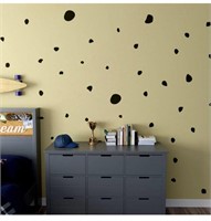 New Black Irregular Size Shape Dots Wall Decal