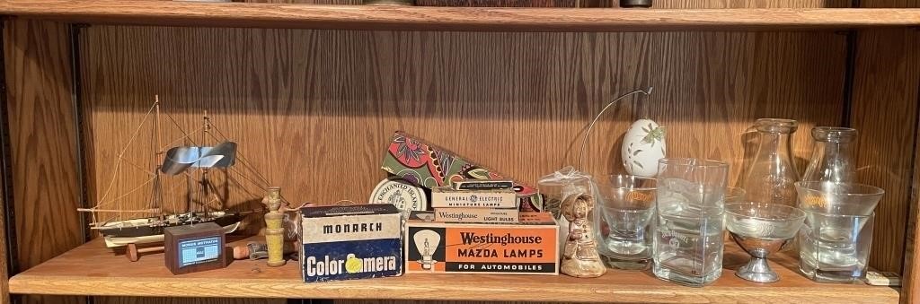Vintage Items on Shelf