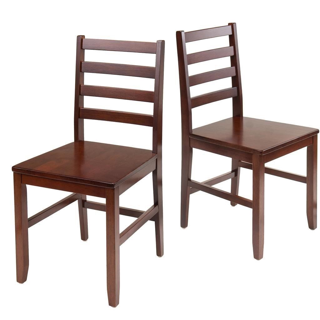 Transitional Ladder Back Dining Chair - Set of 2