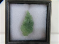 LOOSE VINTAGE CARVED CHINESE JADE LEAF