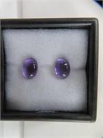 2 LOOSE CABOCHON CUT AMETHYSTS