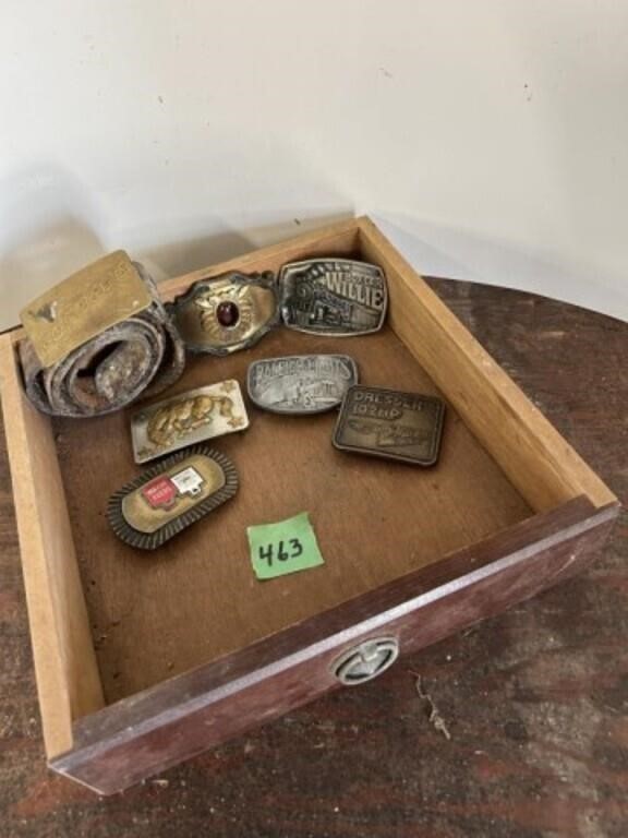 Wood drawer & belt buckles