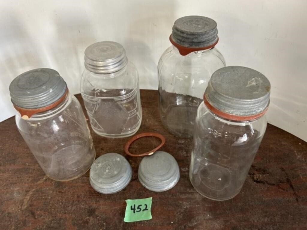 Old canning jars & lids