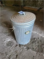 Galvanized trash can & feed mix