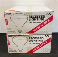 (2) Feit Electric 12 Pack 65W Recessed Lights