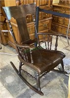 Antique bent wood arm chair rocking chair   1712