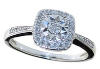 Cushion Cut 1/3 ct Diamond Designer Ring