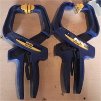 Lot of 2 Irwin Woodworking Quick-Grip Handi-Clamps