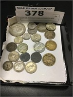 LOT OF INTERNATIONAL COINS 1910-40'S