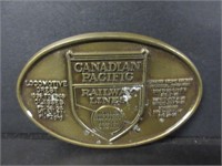 OLD BRASS CANADIAN PACIFIC RAILROAD BELT BUCKLE