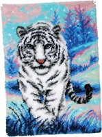 P4181  ShowNiceArt Latch Hook Kit, White Tiger