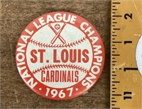 1967 St Louis Cardinals NL Champions pin
