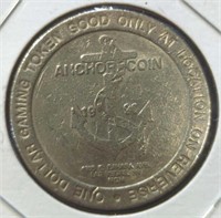 1990 anchor coin $1 gaming token