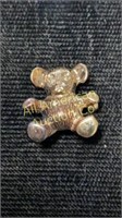 Beau vermeer, gold over sterling "Bear" pin