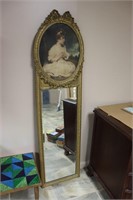 Vintage Beveled Mirror in Ornate Frame