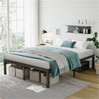 (READ)Cal King Bed Frame  14 Inch  Metal  Storage