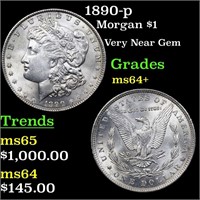 1890-p Morgan $1 Grades Choice+ Unc