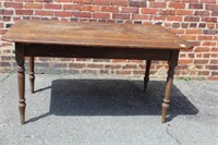 Antique Southern Pine Farm Table 28.5" tall