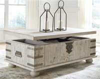 ASHLEY CARYNHURST LIFT-TOP FARMHOUSE COFFEE TABLE