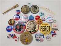 Vintage Campaign Buttons, Not Reproduction