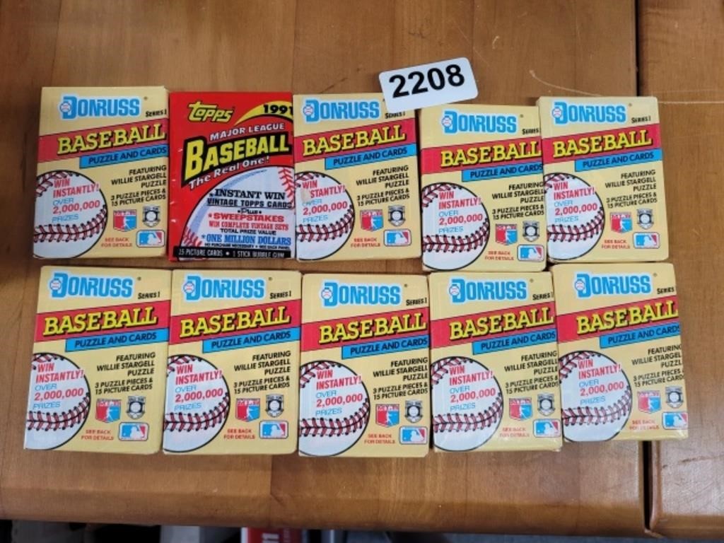 SEALED DONRUSS (TOPPS) BALL CARDS