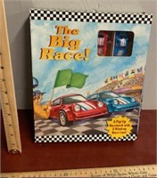 Vintage The Big Race-Pop Up Racetrack with 2 Cars
