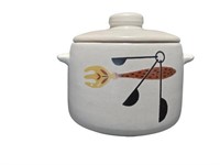 West Bend Vintage Ceramic Bean Pot with Lid - Clas