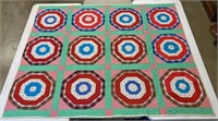 TN Handmade Multi-Colored Quilt Red, Blue, Green