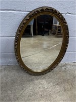 Plastic Oval Gilt Mirror
