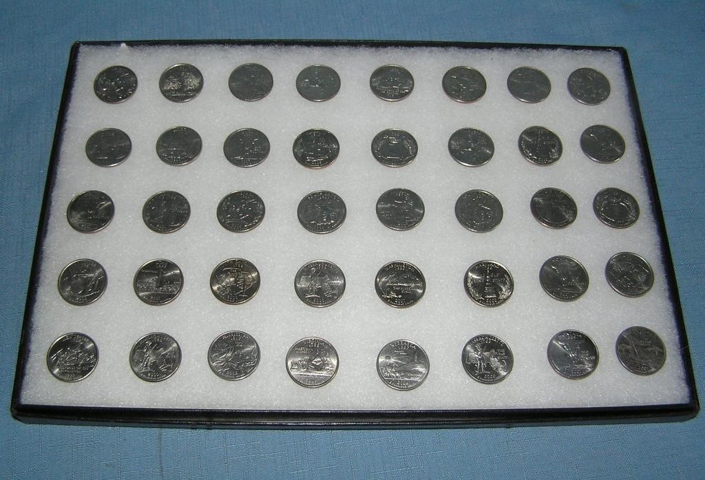 Nice collection of uncirculated US state quarters