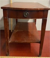Wood End Table with Built in Drawer