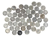 50 $5.00 Face Silver Roosevelt Dimes