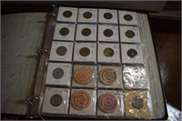 Four Pages in Notebook of Mixed Coins and Tokens