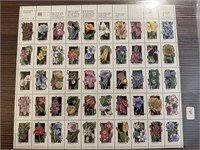 QTY 50 29C STAMPS FLOWERS 1 SHEET