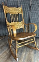 Beautiful Antique Oak Rocking Chair