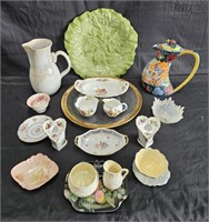 Group of vintage porcelain items and serving