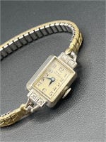 Antique 14k gold & diamond Girard Perregaux watch