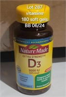 BB 6/24 Vitamin D3 NATURE MADE PK/180
