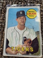 1969 Topps Mickey Lolich DETROIT TIGERS -VG