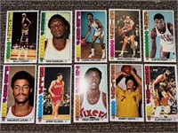 10 Card 1976-77 Tallboy NBA Lot