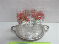 PRETTY CHRISTMAS WINE GLASSES + CHIC TRAY