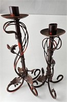 Pair Metal Candle Stands