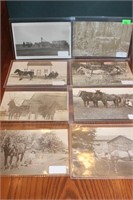 8 Postcards of horse related pictures