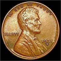 1931-S Wheat Cent CLOSELY UNCIRCULATED