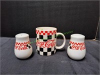 Coca-Cola Salt & Pepper Set & Coffee Cup