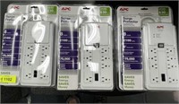 Lot of 3 APC Surge Protector Power Bars NEW